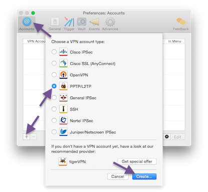 Setup PPTP VPN in MacOS